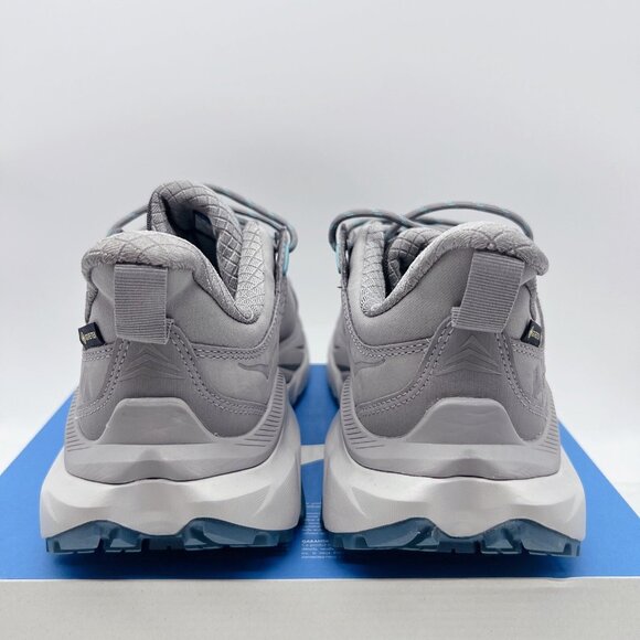 Hoka One One Kaha 2 Low GTX Trail Hiking Shoe Sharkskin/Blue Coral Womens US 9.5 - Picture 7 of 12